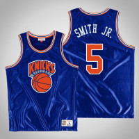 Men's New York Knicks Dennis Smith Jr. #5 Blue Dazzle Jersey