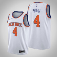 2020-21 New York Knicks Derrick Rose #4 White Association Jersey