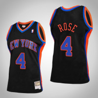 Men's New York Knicks Derrick Rose #4 Black Reload 2.0 Jersey