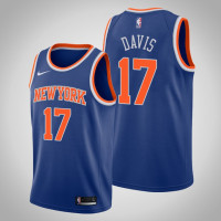 Men's 2020-21 New York Knicks Ed Davis #17 Blue Icon Jersey