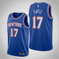 Men's 2020-21 New York Knicks Ed Davis #17 Blue Statement Jersey