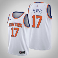 Men's 2020-21 New York Knicks Ed Davis #17 White Association Jersey