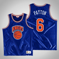 Men's New York Knicks Elfrid Payton #6 Blue Dazzle Jersey