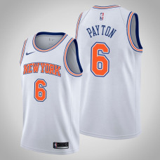 Men's New York Knicks Elfrid Payton #6 White Statement Jersey