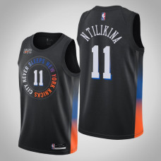2020-21 New York Knicks Frank Ntilikina #11 Black City Jersey
