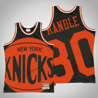 Men's New York Knicks Julius Randle #30 Black Big Face 2.0 Jersey