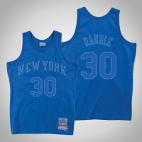 Men's New York Knicks Julius Randle #30 Blue Washed Out Jersey