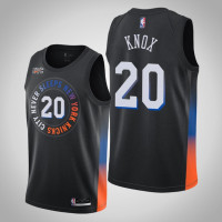 2020-21 New York Knicks Kevin Knox #20 Black City Jersey 2020-21 New York Knicks Kevin Knox #20 Black City Jersey