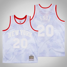 Men's New York Knicks Kevin Knox #20 White Cloudy Skies 1991-92 Jersey
