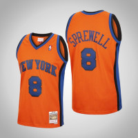 Men's New York Knicks Latrell Sprewell #8 Orange Reload 1998-99 Hardwood Classics Jersey Men's New York Knicks Latrell Sprewell #8 Orange Reload 1998-99 Hardwood Classics Jersey