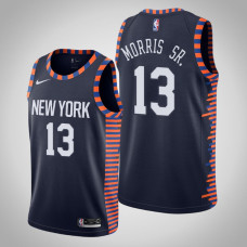 Men's New York Knicks Marcus Morris Sr. #13 Navy City Jersey
