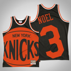 Men's New York Knicks Nerlens Noel #3 Black Big Face 2.0 Jersey
