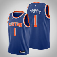 New York Knicks Obi Toppin Blue Icon 2020 NBA Draft First Round Pick Jersey