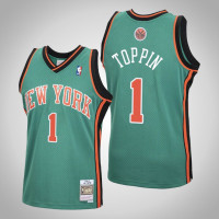 Men's Knicks Obi Toppin #1 Green 2006-07 Hardwood Classics Jersey