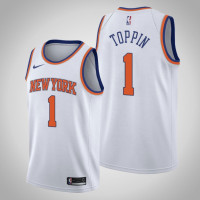 New York Knicks Obi Toppin White Association 2020 NBA Draft First Round Pick Jersey