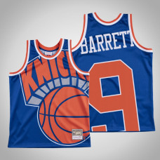 Knicks R.J. Barrett #9 Blue Big Face Hardwood Classics Jersey Knicks R.J. Barrett #9 Blue Big Face Hardwood Classics Jersey