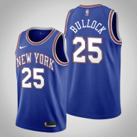 2019-20 Knicks Reggie Bullock #25 Navy Jersey - Statement