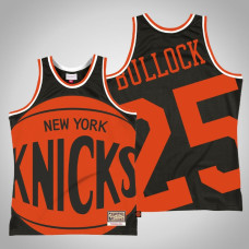 Men's New York Knicks Reggie Bullock #25 Black Big Face 2.0 Jersey