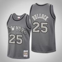 Men's New York Knicks Reggie Bullock #25 Charcoal Metal Works Jersey