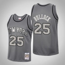 Men's New York Knicks Reggie Bullock #25 Charcoal Metal Works Jersey
