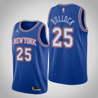2020-21 New York Knicks Reggie Bullock #25 Statement Jordan Brand Blue Jersey