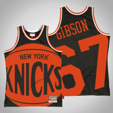 Men's New York Knicks Taj Gibson #67 Black Big Face 2.0 Jersey