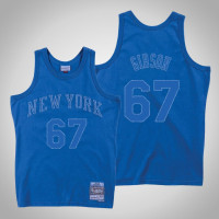 Men's New York Knicks Taj Gibson #67 Blue Washed Out Jersey