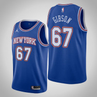 2020-21 New York Knicks Taj Gibson #67 Statement Jordan Brand Blue Jersey