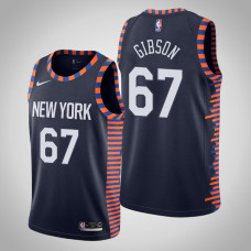 Men's New York Knicks Taj Gibson #67 Navy City Jersey