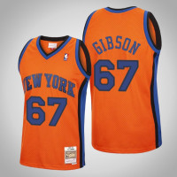 Men's New York Knicks Taj Gibson #67 Orange Reload Hardwood Classics Jersey