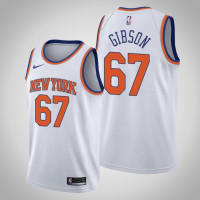 Men's New York Knicks Taj Gibson #67 White Association Jersey
