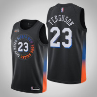 Men's 2021 New York Knicks Terrance Ferguson #23 Black City Jersey