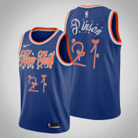 New York Knicks Theo Pinson #21 Blue 2020 Christmas Night Special Edition Jersey