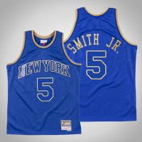 New York Knicks Dennis Smith Jr. #5 Royal 2020 CNY Swingman Mitchell & Ness Throwback Jersey