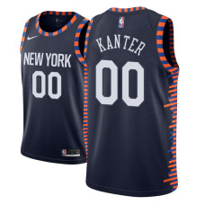 Men's NBA 2018-19 Enes Kanter New York Knicks #00 City Edition Navy Jersey Men's NBA 2018-19 Enes Kanter New York Knicks #00 City Edition Navy Jersey
