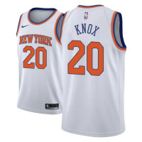Men's NBA 2018-19 Kevin Knox New York Knicks #20 Association White Jersey