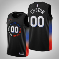 2020-21 New York Knicks Custom #00 Black City Edition Jersey 2020-21 New York Knicks Custom #00 Black City Edition Jersey