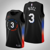 2020-21 New York Knicks Nerlens Noel #3 Black City Jersey