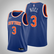 Men's 2020-21 New York Knicks Nerlens Noel #3 Blue Icon Jersey