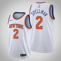 Men's 2020-21 New York Knicks Omari Spellman #2 White Association Jersey