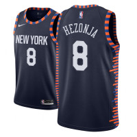 Men's NBA 2018-19 Mario Hezonja New York Knicks #8 City Edition Navy Jersey