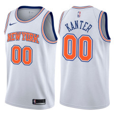 Men's 2017-18 Season Enes Kanter New York Knicks #00 Statement White Swingman Jersey Men's 2017-18 Season Enes Kanter New York Knicks #00 Statement White Swingman Jersey