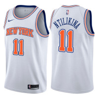 Men's 2017-18 Season Frank Ntilikina New York Knicks #11 Statement White Swingman Jersey Men's 2017-18 Season Frank Ntilikina New York Knicks #11 Statement White Swingman Jersey