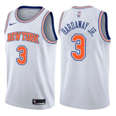 Men's 2017-18 Season Tim Hardaway Jr. New York Knicks #3 Statement White Swingman Jersey