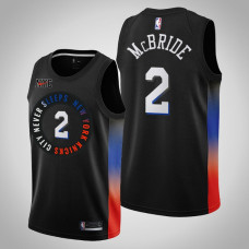 New York Knicks Miles McBride City Edition 2021 NBA Draft Jersey Black