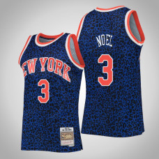 Knicks Nerlens Noel Men Wildlife Hardwood Classics Jersey Blue