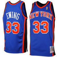 Patrick Ewing Mitchell & Ness New York Knicks #33 1996-1997 Throwback Jersey-Royal Blue