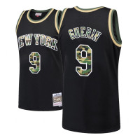 Men's Richie Guerin Knicks #9 Straight Fire Camo Black Swingman Jersey
