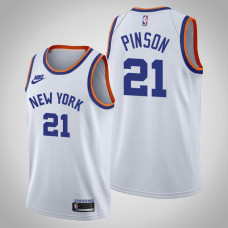 New York Knicks Theo Pinson Classic Edition 75th anniversary Jersey White