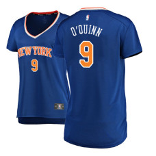 Women 2017-18 Kyle O'Quinn New York Knicks #9 Icon Edition Blue Replica Jersey
